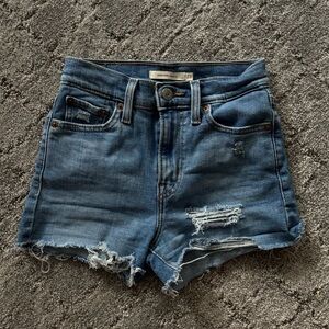 Denim Levi High Rise Distressed Women Shorts